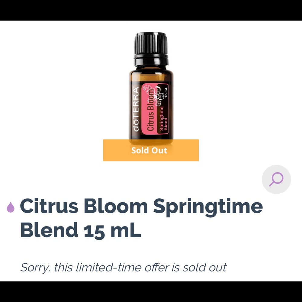 Citrus bloom dōTERRA oil